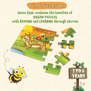Biplob & Dudi Juego de Rompecabezas Educativos 8 en 1, Colección de Rompecabezas de 72 Piezas con Esquinas Onduladas para Resolver y Aprender - Product Image 1