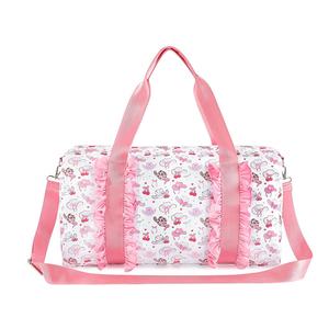 Cute for Leopard Insulated Duffel Bag with Ruffles and Top Handles Portable Polyester Travel - Product Image 2