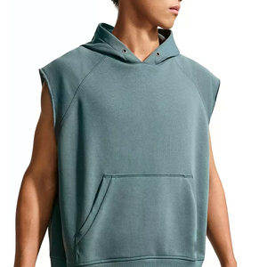 Nouvel Arrivage : Hoodies sans manches unis pour hommes, prix de gros, faible MOQ, en grande quantité - Product Image 5