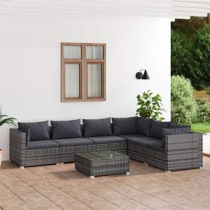 Ensemble de salon de jardin gris anthracite - Product Image 1