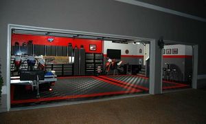 Garage préfabriqué en acier <span class=keywords><strong>pour</strong></span> 2 voitures |   Atelier de stationnement modulaire résistant à la rouille, abri de voiture modulaire isolé avec volets roulants automatiques - Product Image 5