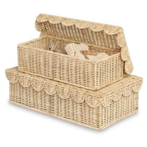 High Quality Set 2 Rope Paper <b>Box</b> <b>Storage</b> Basket Colorful OEM Designs Customize Made in Vietnam Factory HNH Craft - Product Image 1