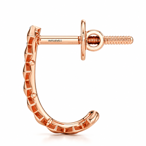 Pendientes de Aro con Diamantes Cultivados en Laboratorio de Lujo, Pendientes Huggie con Diamantes de Corte Redondo en Oro de 10K, 14K, 18K, Plata 925, 935, Joyería Fina - Product Image 4
