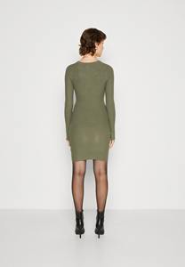 Fabricante Profesional de Vestidos de Punto Acanalados, Vestido Mini Ajustado de Manga Larga, Logotipo Personalizado - Product Image 5