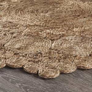Ensembles de tapis en jute naturelle tissés à la main, couleur or élégante, personnalisés, avec un design rond tressé, parfaits pour la décoration de la maison - Product Image 2