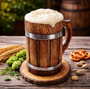 High Quality Handcrafted Teak Wood Ceramic <b>Cup</b> Kitchenware Wholesale Indian Supplier - Product Image 1