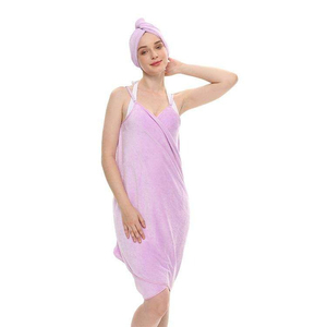 Toalla de Pelo de Algodón Tejido Desechable con Rayas, Ecológica, Ultra Absorbente y de Secado Rápido para Mujer, Venta al por Mayor de Fábrica - Product Image 4
