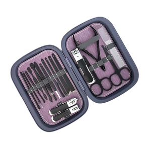 Women's Professional Portable Pink Pedicure Manicure <b>Set</b> Travel <b>Nail</b> Care Kit Stainless Steel 5 1 <b>Nail</b> Clippers Durable Cuticle - Product Image 2