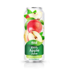 Canette de 500ml 100% Jus de pomme d'usine Marque OEM Haute qualité Sans sucres ajoutés Jamais à partir de concentré - Product Image 1