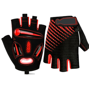 Manufacturer Hot Selling Cycling <b>Gloves</b> Goat Skin Half Finger Leather Cycling <b>Gloves</b> Motocross Motor Racing Cycling <b>Gloves</b> - Product Image 1