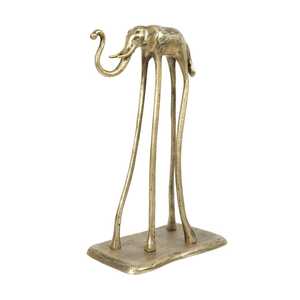 Gold Plated Aluminum Carved Religious <b>Elephant</b> Figurine Modern Statue for Home Office Tabletop Desk <b>Gift</b> Diwali - Product Image 1