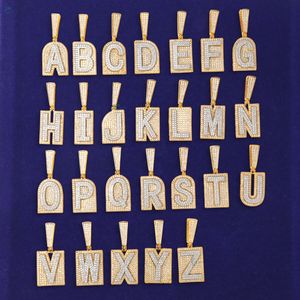 Pendentif en diamant de laboratoire Iced Out, lettre de A à Z, pendentif alphabet personnalisé, pendentif hip hop, pendentif en argent sterling 925 - Product Image 1