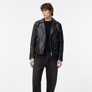 <b>Men</b> Genuine <b>Leather</b> Biker <b>Jacket</b> Slim Fit Moto Rider Coat Custom Premium Fashion Streetwear Outerwear Designer Casual Wear - Product Image 6