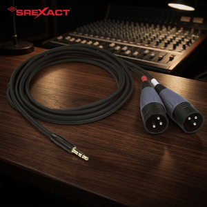 Câble audio SREXACT 3,5 mm vers XLR mâle, paire, blindage tressé, gaine PVC, pour mixeur - Product Image 1