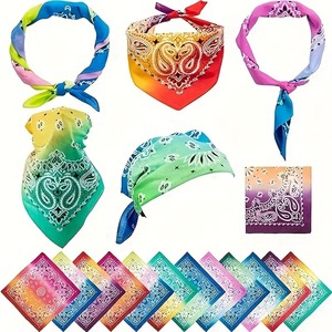 Bandanas imprimées 100% coton pour hommes, foulards carrés de bonne qualité avec motif à pois, impression numérique, style décontracté, utilisables en toutes saisons - Product Image 2