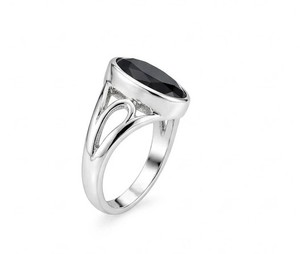 <b>Black</b> Onyx Silver <b>Ring</b>, Oval <b>Black</b> Onyx Gemstone <b>Ring</b>, Sterling Silver Statement <b>Ring</b>, Handmade Boho Jewelry, Gift for Her - Product Image 3