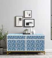 Table de Chevet Moderne de Luxe au Design Ferme Personnalisé avec Incrustations en Os, Meuble Durable et Écologique pour Salon – Nouveauté