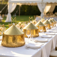 Plat de service chauffant de luxe en acier inoxydable doré 9L, idéal pour cafétéria, hôtel, réception de mariage - Vente chaude