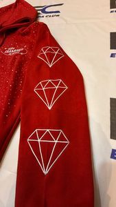 Custom Zipper <b>Puller</b> Streetwear Rhinestone Hoodie Embroidery Logo on Front & Distressed Embroidery on Back Fleece Hoodie - Product Image 4