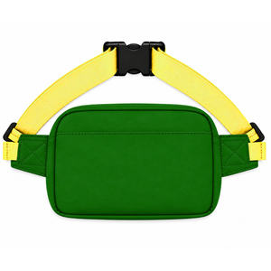 Custom Chi Eta Phi Sorority Fanny <b>bag</b> green and <b>yellow</b> Casual Style embroidered logo and Zipper Pocket female Greek Apparel - Product Image 4