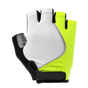 Gants de cyclisme mi-doigts en néoprène gris et noir, respirants, avec fermeture auto-agrippante, unisexe, pour sports d'hiver - Product Image 1