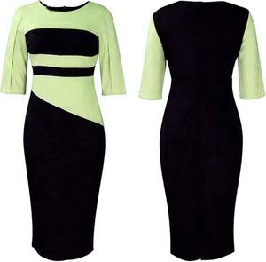 Robe polo bicolore pour femme - Accent sportif moderne - Robe sportive à manches courtes avec logo personnalisé pour femme - Product Image 4