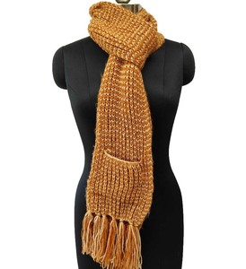 100% Soft Acrylic Unisex Knitted <b>Scarf</b> - Durable Winter Neck Warmer - Custom Logo Lightweight Crochet <b>Scarf</b> - Product Image 6