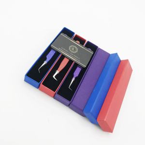 Sustainable Stainless Steel Lash Tweezer Silver Tip 45 Degree 90 Degree 90 <b>Boot</b> Multiple Powder Coating Glitter <b>Boxes</b> Eyelash - Product Image 3