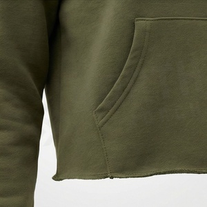 Sudadera con Capucha para Mujer, Felpa Francesa, Estampado Puff, Bordado, Forro Antidesgarro, Top Corto de Invierno, Color Personalizado - Product Image 5