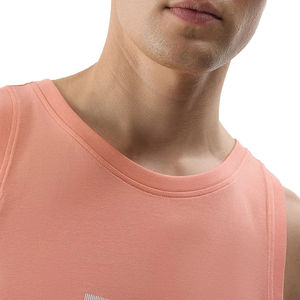 เสื้อกล้ามออกกำลังกายทรงเข้ารูปสำหรับผู้ชาย สีคอรัล ผ้าถัก ทรงกล้ามเนื้อ คอโอ ระบายอากาศได้ดี สวมใส่สบาย ผลิตจากโพลีเอสเตอร์ - Product Image 4