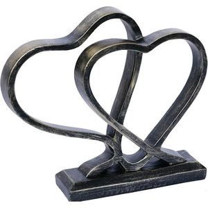 Scultura Moderna a Forma di Cuore per Arredamento Soggiorno, Regalo di Anniversario per Coppie, per Lui e Lei, a Tema Amore e Matrimonio - Product Image 1