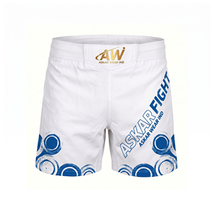 กางเกง MMA สีขาวสำหรับผู้ชาย ยี่ห้อ Askar Wear ลายพิมพ์แบบ Sublimation แห้งเร็ว ผลิตจากโพลีเอสเตอร์ เหมาะสำหรับศิลปะการต่อสู้แบบผสมผสาน ทรงปกติสำหรับผู้ใหญ่ - Product Image 4