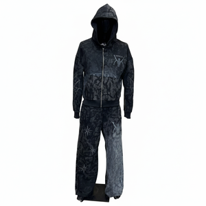 Conjunto de Sudadera con Capucha y Pantalones Deportivos de Alta Calidad, 600 Gsm, Estampados, Estilo Urbano, Felpa Gruesa de Algodón, para Hombre - Product Image 3