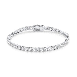 Wholesale 5.4CT Round Lab Grown Diamond Tennis Bracelet 9K White <b>Gold</b> <b>Solid</b> <b>Gold</b> Fine Jewelry Custom Manufacturer - Product Image 1