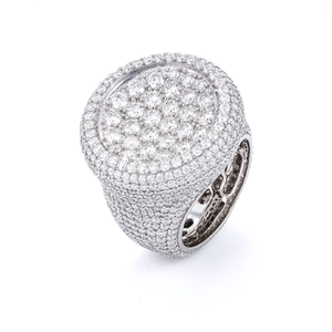 Hip Hop Ring 925 Silver Inlay D Color VVS Moissanite Ring Fashion Trend Full Diamond Men and Women Ring - Product Image 2