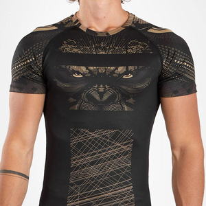 Custom Designed MMA Rash Guard Compression BJJ Gear Short Sleeve Long Length Gym Sport Style for Adults - Product Image 6