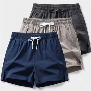 Men's Quick Dry Elastic Waist Shorts Drawstring Casual <b>Summer</b> Wear Lightweight Polyester Teal Green Black - Product Image 5