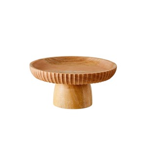 Wholesale Handcrafted Round Wooden Cake Stand Whitewash Pedestal Stand for Weddings Birthdays and Farmhouse Kitchen Decor - Product Image 2