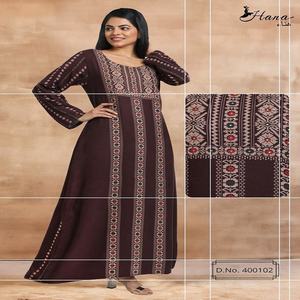 Vestido de noche musulmán Abaya de rayón para mujer, caftán con estampado bordado, ropa islámica, talla grande, gran oferta, 2022 - Product Image 1