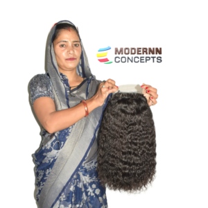 Unprocessed Indian Remy Curly <b>Human</b> <b>Hair</b> Extensions Machine Double Weft HD Lace Curly Wig 100g <b>Weave</b>/Fusion/Clip-in Attachment - Product Image 2