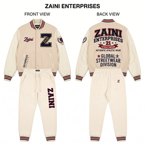 Women Varsity Tracksuit 380 GSM Cotton Polyester Fleece White Custom Chenille <b>Embroidery</b> Print Logo Premium Quality - Product Image 1