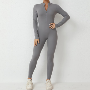 Sweat-shirt de sport sexy et décontracté pour femme, à manches longues, respirant, col halter, pour yoga, fitness et musculation, à maintien élevé, longueur genou - Product Image 5