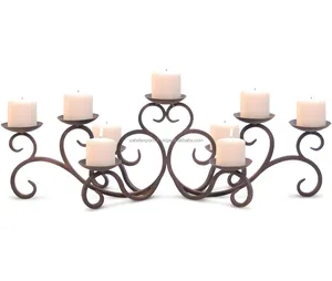 Porte-bougie rustique de style farmhouse pour table à manger, décoration intérieure, support à bougie décoratif de qualité supérieure pour un style intérieur luxueux - Product Image 4