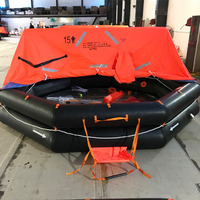 Radeau de sauvetage gonflable à ouverture rapide pour 8 personnes, équipé d'un système HRU hydrostatique