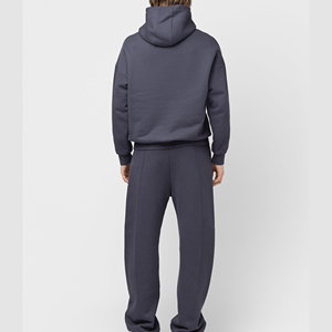 100% Cotton Fleece Oversized Tracksuit Embroidery Puff Print Hoodie and Sweatpants Set Custom Pullover Sweatsuit - Product Image 5