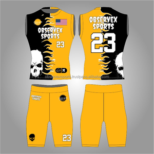 Uniformes de football américain 7v7 de qualité supérieure, personnalisables par sublimation, avec nom et numéros d'équipe - Product Image 1