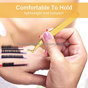 แหนบดึงขนตาสแตนเลสคุณภาพดี ปลายมน สีตามสั่ง สำหรับร้านเสริมสวย - Product Image 6