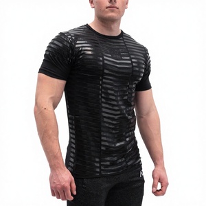 Camiseta Básica de Cuello Redondo para Hombre, Personalizada con Bordado, Impresión por Transferencia de Calor, Tejida, Ecológica, Lisa, de Color Sólido - Product Image 1