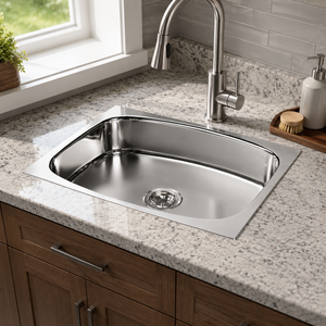 Évier de cuisine ovale en acier inoxydable, moderne, profond, à cuve unique, multifonctionnel - Product Image 2