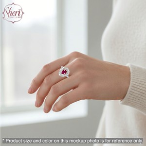 [Sheri Jewels] 18K Solid White Gold Natural Round Brilliant Cut Diamond Ring Mounting - Pear Shape Gemstone Use, for Women - Product Image 4